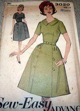 LOVELY VTG 1960s DRESS ADVANCE Sewing Pattern 12/32