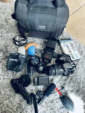 Nikon D3300 DSLR Camera Black w18-55mm VR Zoom Lenses, Bag -Filters, Mic,