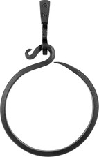 Wrought Iron Towel Ring - Handmade Rustic Wall Holder
