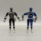Vintage 1995 Metallic Blue & Black Power Rangers! Figures Only! Incomplete!