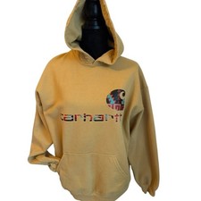 Carhartt Mens Logo Hoodie Tan Southwestern Gr...