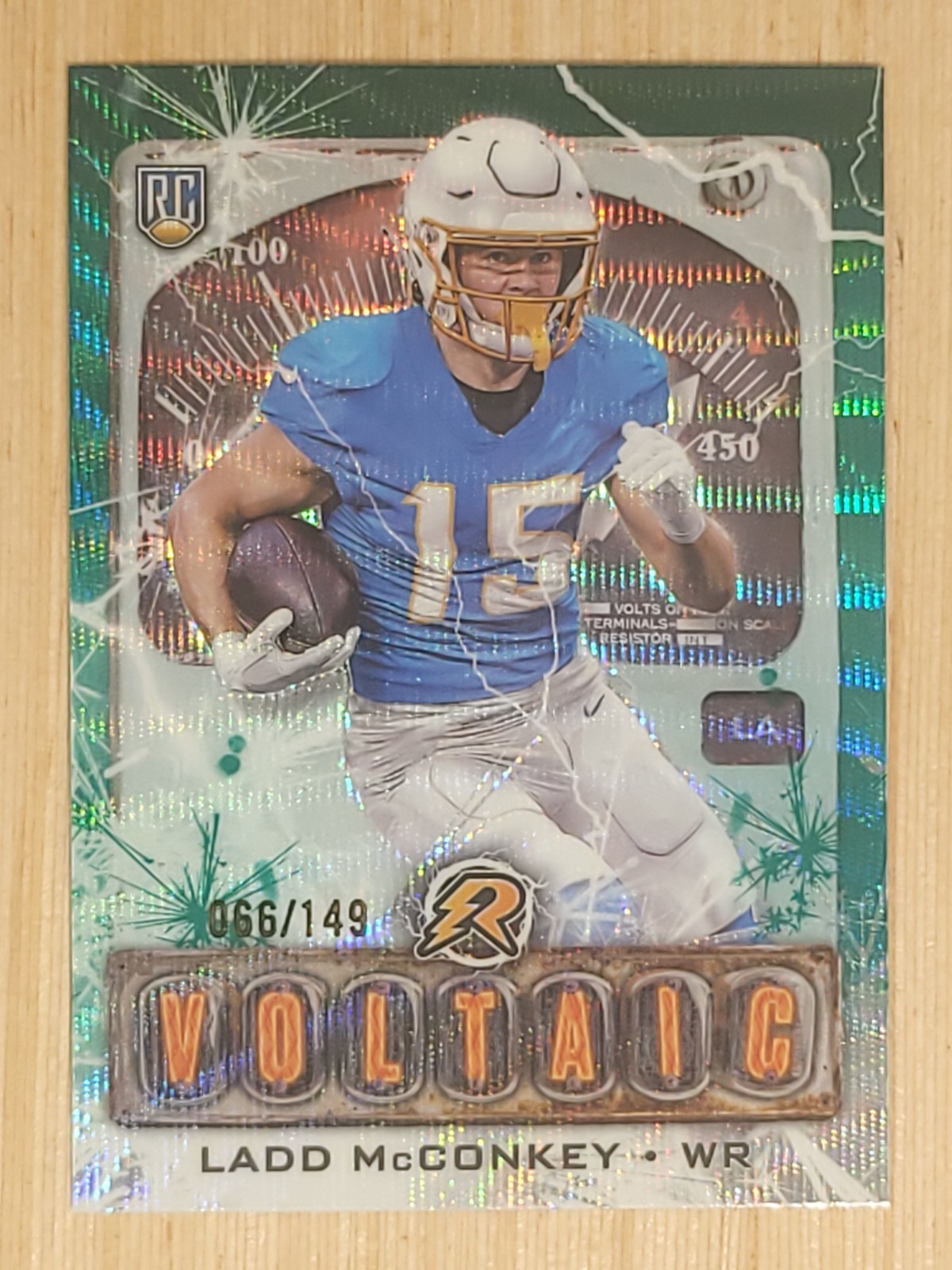 2024 Topps Resurgence - Voltaic Ladd McConkey #V-12 Teal Surge Refractor /149