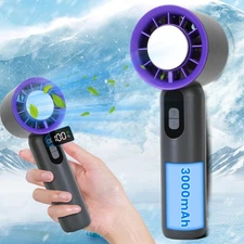 100 Speeds Handheld Portable Fan with Ice Cooler Rechargeable Travel Hand Fan