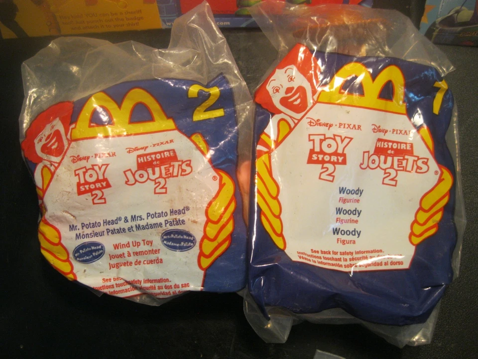 Toy Story 2 "10 juguetes diferentes más cajas de comida feliz" nuevo en paquete McDonald's 1999 Foto 4 de 4