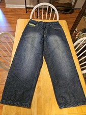 Vintage Y2K 2000s Southpole Contrast Stitch Embroidered Pocket Denim Jeans 36x30