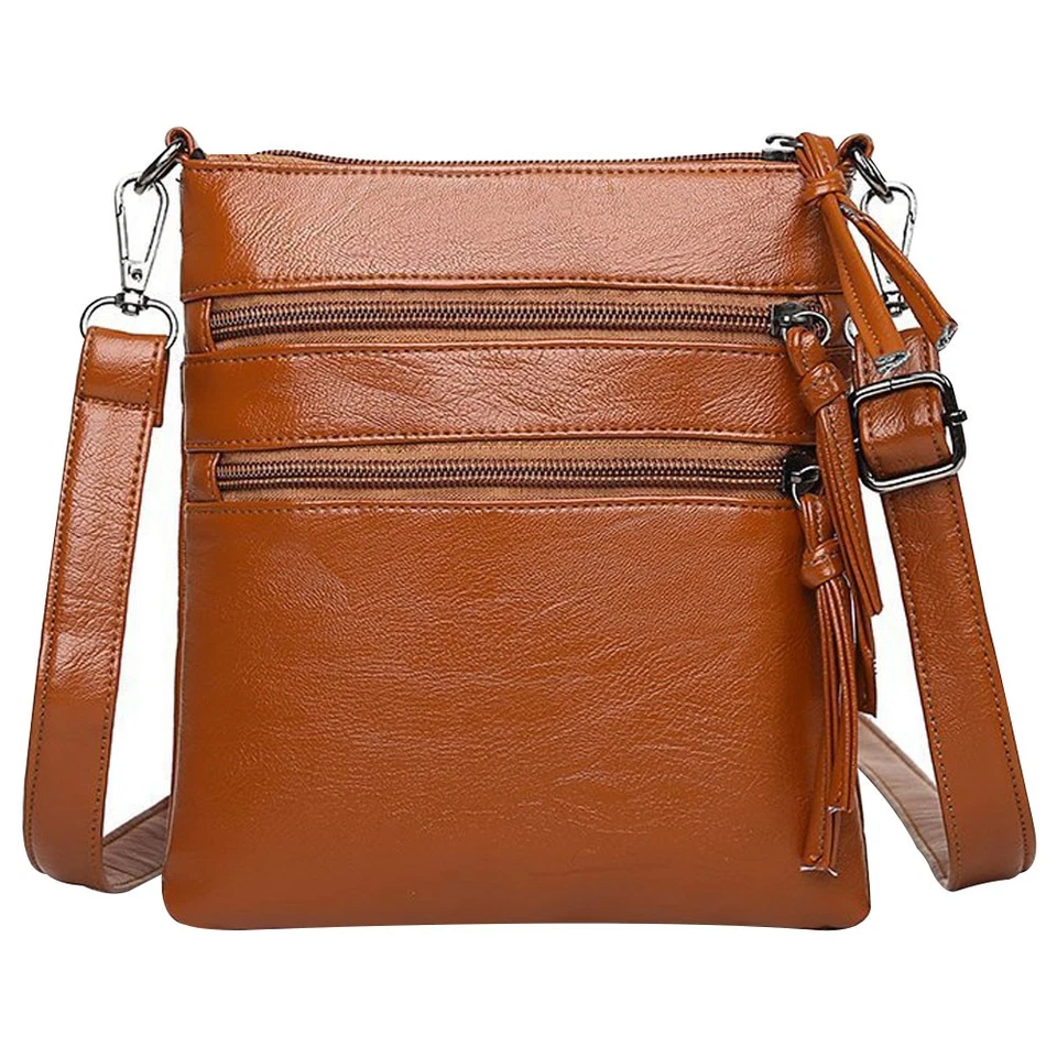 Ladies Cross Body Bag Messenger Large Over Shoulder Satchel Handbag Long StrapUk - Image 3 of 4