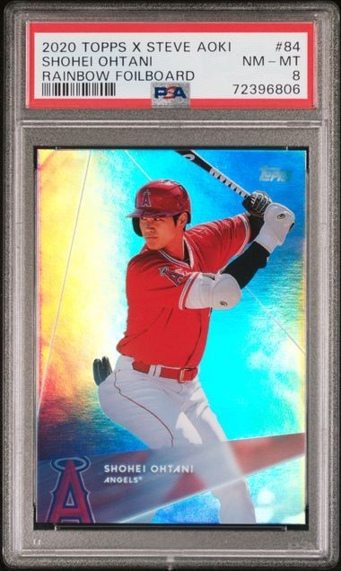 2020 Topps X Steve Aoki Rainbow Foilboard #84 Shohei Ohtani Angels