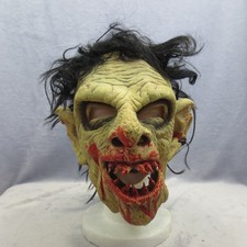 VTG Goblin Mask Halloween Scary Horror Bloody Pointed Teeth Latex Full Mask