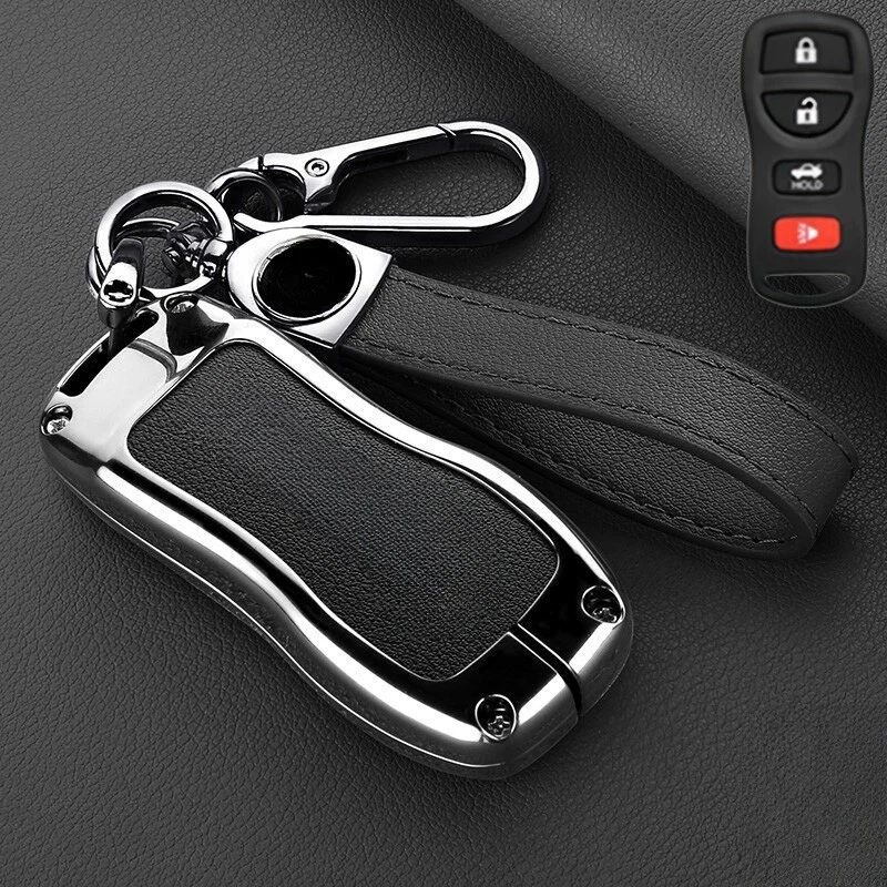Funda Carcasa Llavero Coche Aleación Zinc Cuero Para Nissan Altima Murano Titan Armada Foto 4 de 4