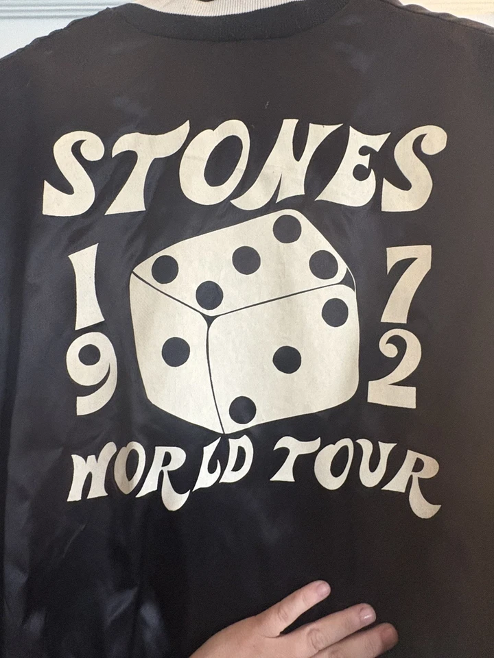 Chaqueta de satén vintage de los Rolling Stones 1972 World Tour, L Foto 4 de 4