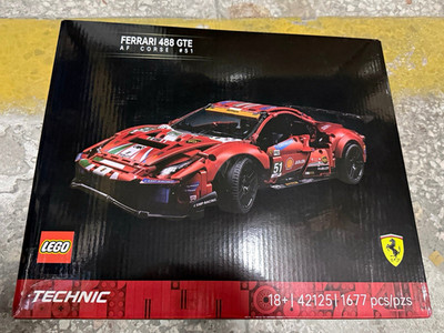 LEGO Technic Ferrari 488 GTE AF Corse #51 42125 Complete Set 1677pcs 18+