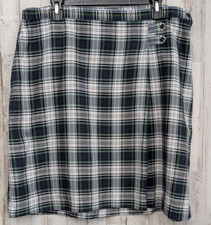 VTG Lands End School Girl Skirt 16 Tartan Plaid Y2K Academia Preppy Grunge 90's