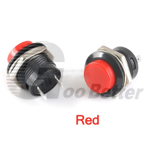 16mm Round Push Button Switch Momentary On Off Black White Red Green Blue Yellow - Picture 14 of 20