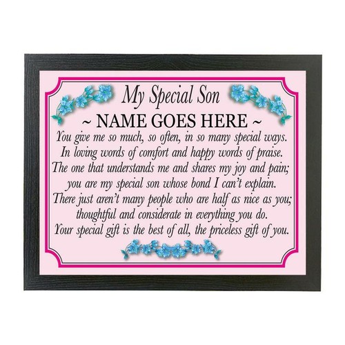 Personalised 'Any Relative' Floral Poem Cushion Laptop Lap Dinner Tray Gift - Picture 37 of 39