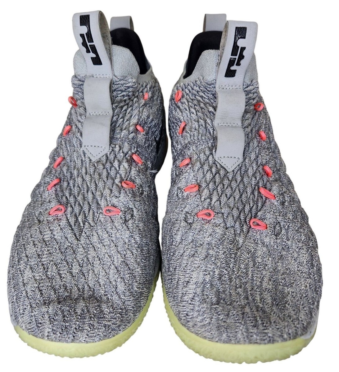 Nike Lebron 15 XV Low Melon Cool Grey Mens Sz 9.5 Basketball