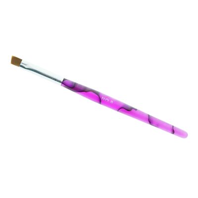 GS-Nails Gel-Pinsel Gr.8 Marmoriert Dunkel Lila Schräg UV-Gel Profipinsel 