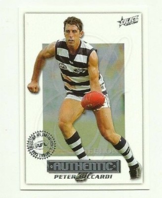 2001 SELECT AUTHENTIC GEELONG PETER RICCARDI # 66 COMMON CARD AFL ...