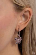 Paparazzi WHIMSICAL WALTZ purple HOOP earrings