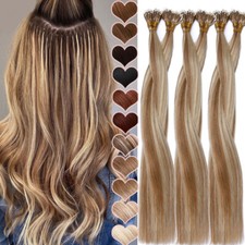Nano Ring 100 Human Remy Hair Extensions Micro Loop Bead Real Thick Balayage 1G