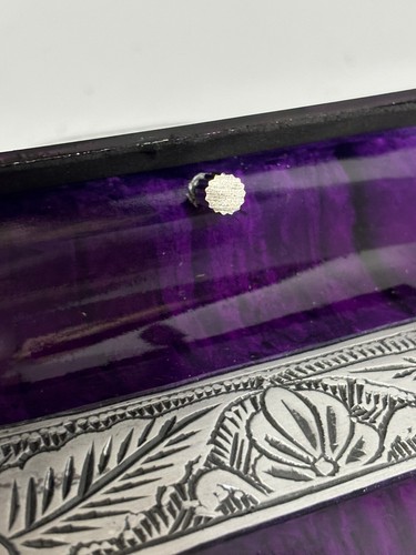 Large Cremation Urn Textured Purple 11" Open Box - Picture 15 of 16