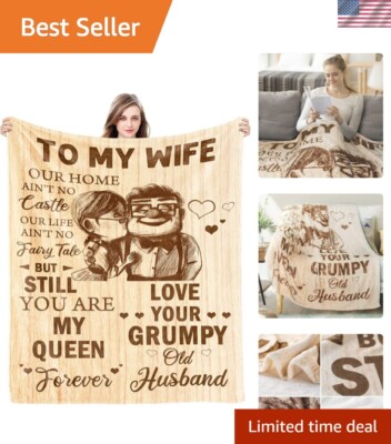 Soft Flannel Healing Thoughts Blanket - The Perfect Romantic Gift for Wife
