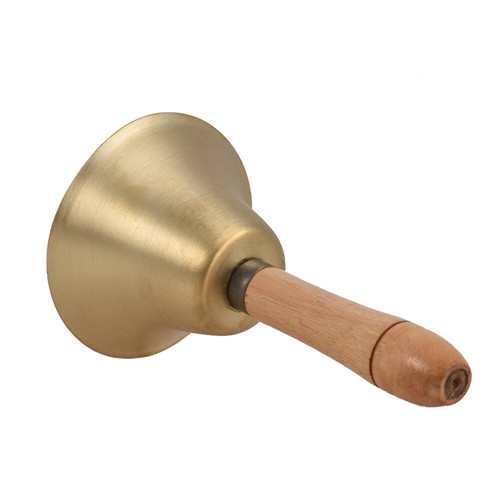 Brass Hand Call Bells with Wooden Handle Handbells Loud Bell Service Bell K8T1 - Picture 2 of 9