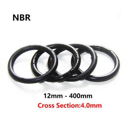 Metric Nitrile Rubber O-Rings 4mm Cross Section 12 mm - 400 mm OD