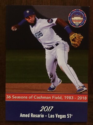 2017 Las Vegas 51's team issue Amed Rosario, NY Mets, Santo Domingo, DR 
