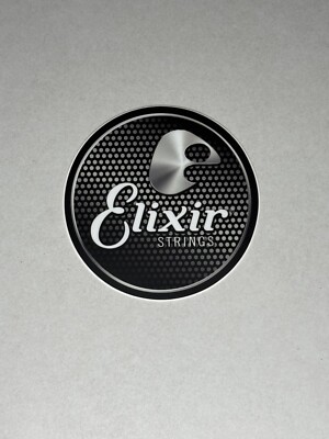 Elixir Strings Logo Sticker Decal Guitar Bass Acoustic Electric Nanoweb 3  Round