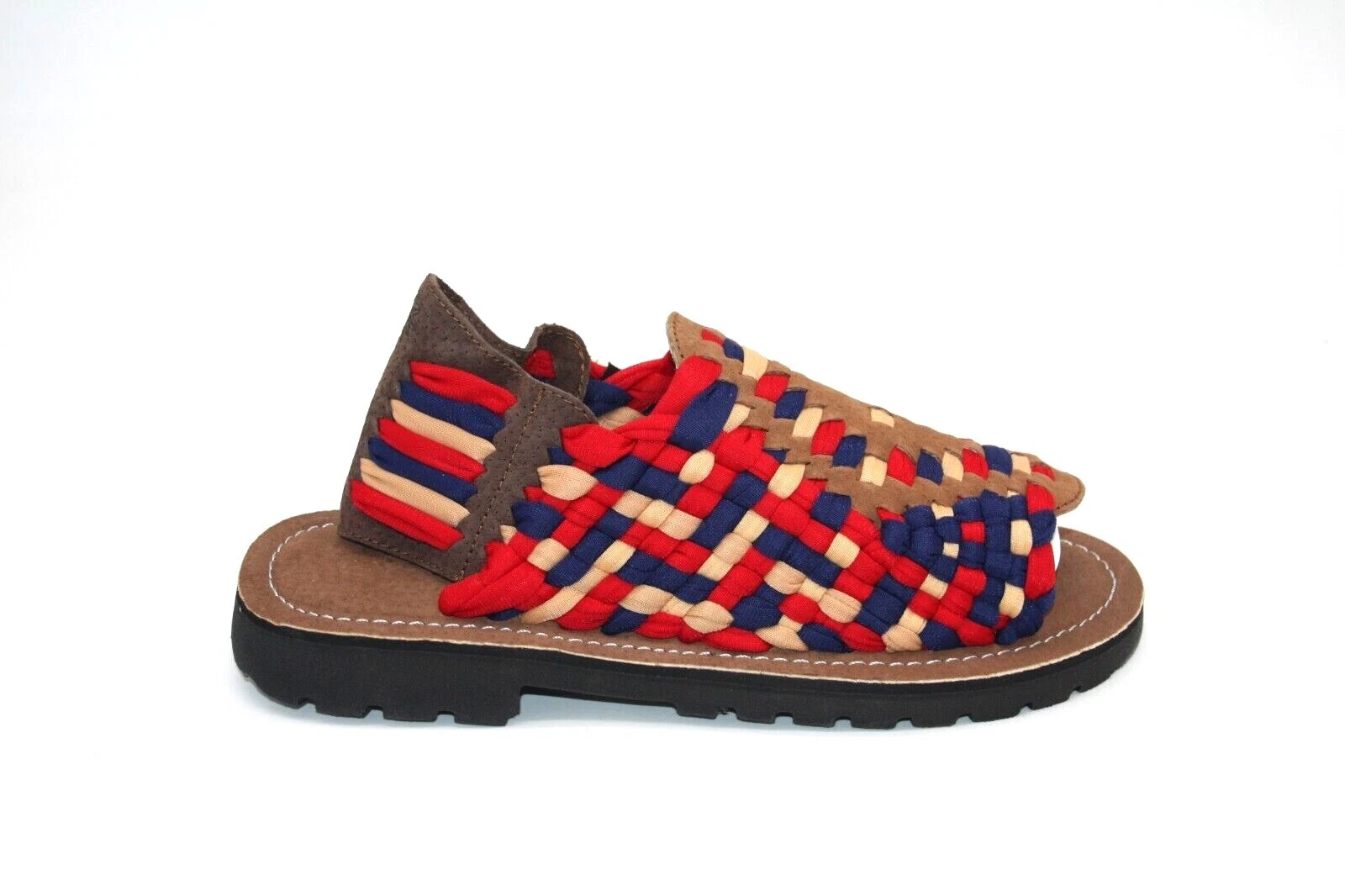 CHUBASCO AZTEC HAND MADE MEXICO AZTEC NYLON RED/NAVY/BEIGE S130002 SANDAL