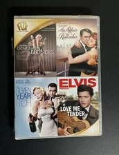 4 Movie 50's Classic Love Me Tender ~ Gentlemen Prefer Blondes ~ 7 Year Itch + 1