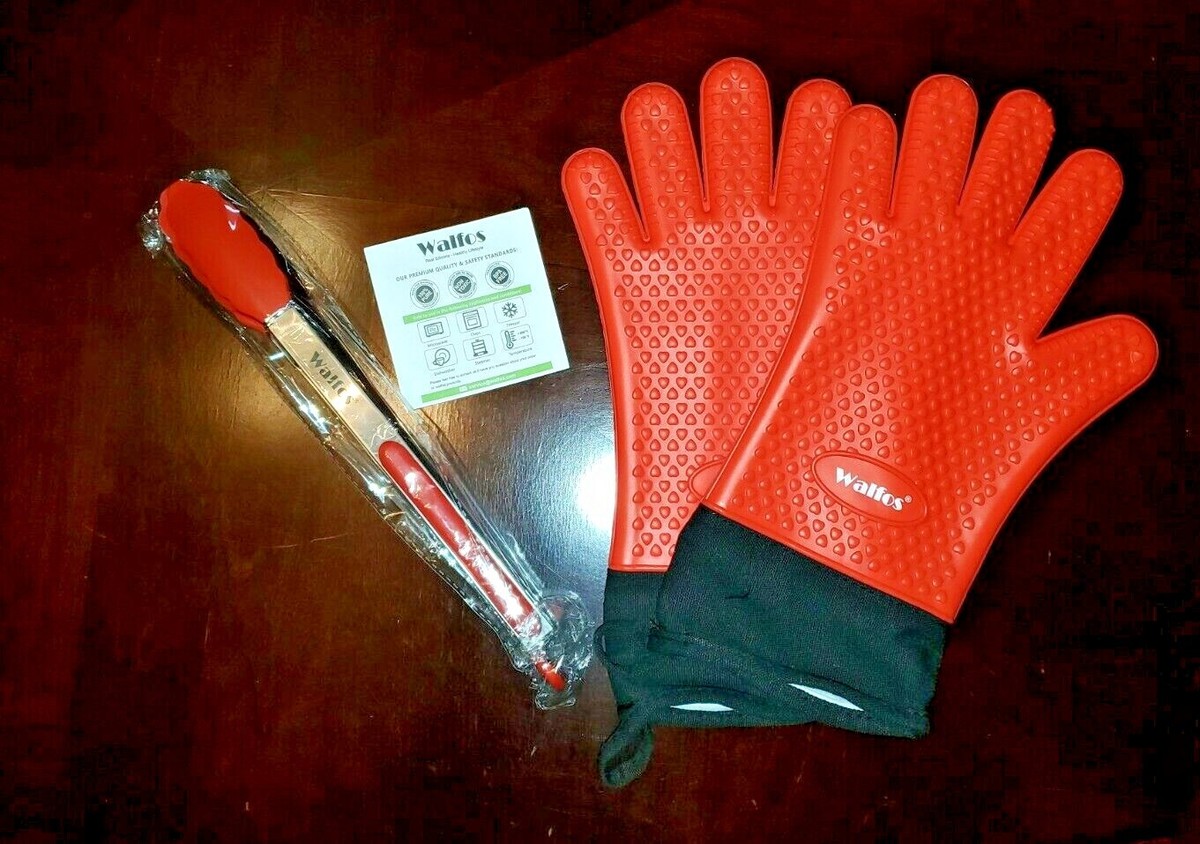 Silicone Oven Walfos Gloves Kitchen Gloves Silicone Walfos RED
