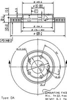 2X Brembo 09.8681.11 Bremsscheibe FüR MERCEDES-BENZ