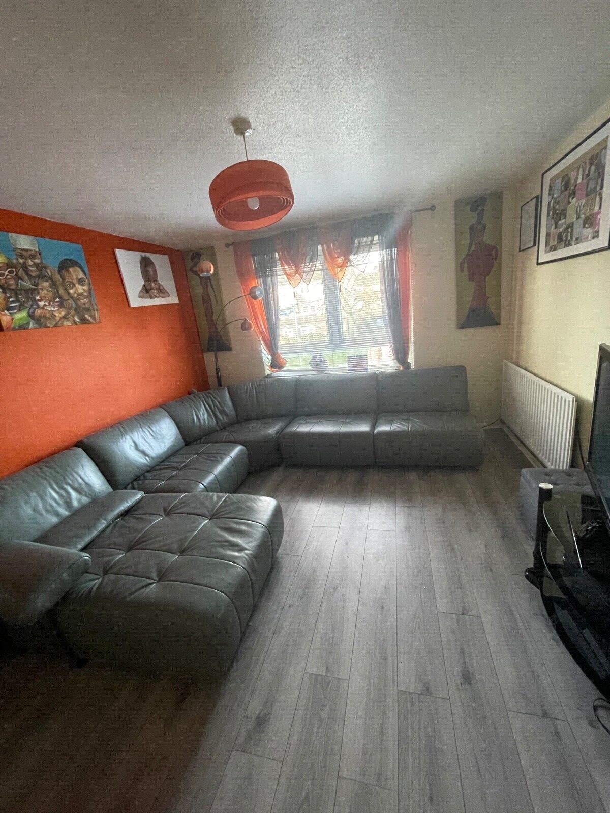 grey leather corner sofa used eBay