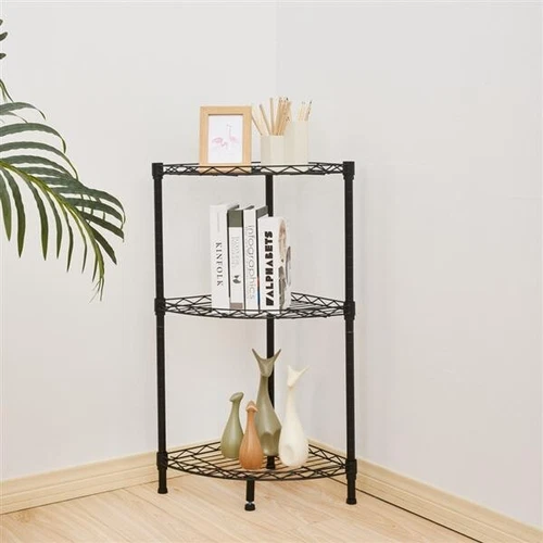 Hot sale Corner 3 Tier Layer Wire Rack Shelving Shelf Storage Home Organizer -- - Picture 2 of 6