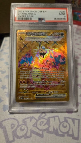 2023 POKEMON OBF EN-OBSIDIAN FLAMES HYPER RARE #228 CHARIZARD EX PSA 9