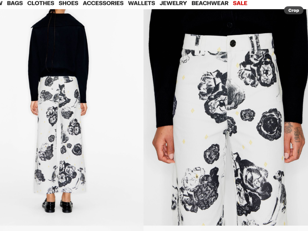 Bimba y Lola Dog Copy Star Print Flared orig