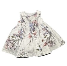 The Children's Place baby Girl grey floral print 100 cotton dress 9-12Mo.