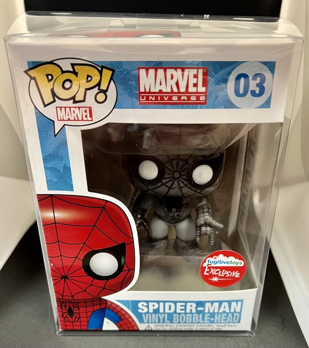 Funko Pop! 03 SPIDER-MAN FUGITIVE TOYS EXCLUSIVE Black & White