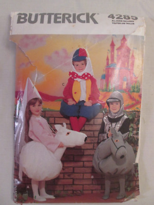 Butterick 4285 Costume Pattern Humpty Dumpty Knight Princess Step In Horse UC FF