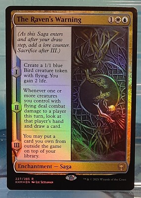 Magic - The Raven`s Warning - Rare/Foil/Verzauberung - Kaldheim - EN/NM