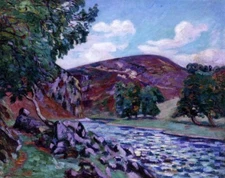Oil painting Armand-Guillaumin-Crozant-Landscape impression landscape handmade