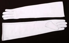 Women Genuine Sheep Leather Opera Gloves unlined (40 cm).