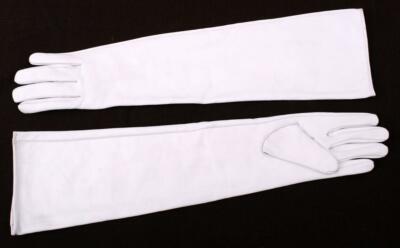 Women Genuine Sheep Leather Opera Gloves unlined (40 cm).