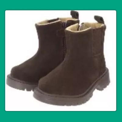 NWT infant Boys 04 Janie and Jack IN THE MOUNTAIN Brown Suede Boot leather BOOTS