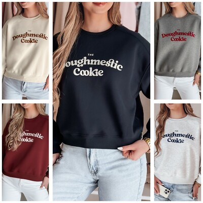 Damen Bedruck Sweatshirt in Übergröße Basic Langarm Pullover DSTREET Universal