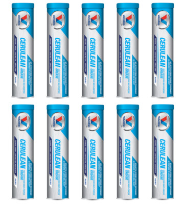 10 Pack of Valvoline 70133 Cerulean #2 Heavy Duty Grease; (10) 14oz tubes