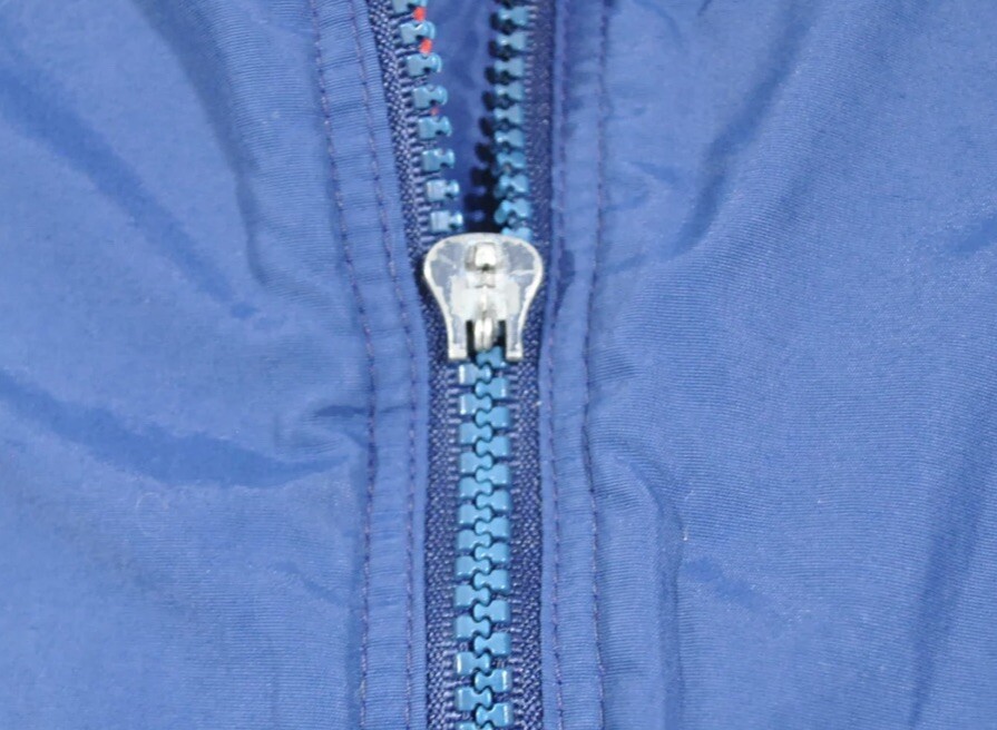 Vintage Patagonia Made in USA Fleece Zip Blue Red 90s Jacket Size
