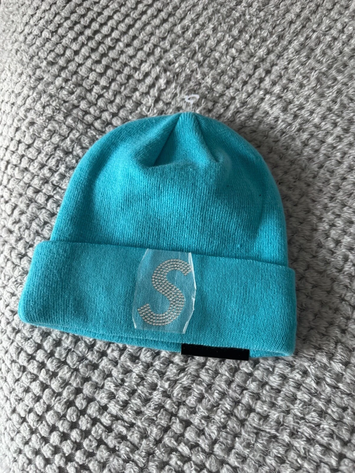 Bonnet sarcelle logo Supreme New Era x Swarovski S SS21