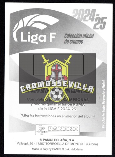 JANA FERNANDEZ #47B FC BARCELONA CROMO LIGA F 2024-25 FEMENINA PANINI 24/25 - Picture 2 of 2